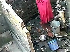 Indian girl bathing video taken hidden